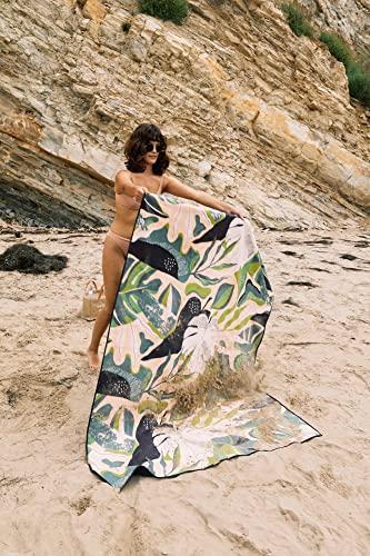 Nomadix Festival Blanket - Perfect For Picnics, Camping, & Lawn Seating - Plush Top & Water Resistant Base - Made With Post Consumer Recycled Materials - Stripes Retro - 60x70