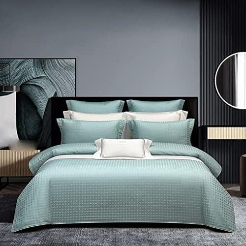  LEIGE Bedding Cotton Jacquard Sateen Four-Piece Villa Bedding Simple Skin-Friendly Soft Four-Piece Set (Color : E, Size : 200 * 230cm)