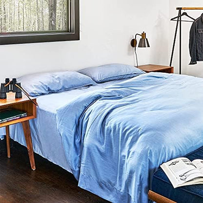  100% Eucalyptus Lyocell Duvet Cover With Corner Ties - Protects And Covers Your Comforter/Duvet Insert, Silky Soft, Cool-to-The-Touch, Naturally-Dyed (White, Full/Queen)