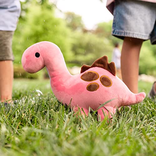  BHALOOZ Pink Cute Soft Dinosaur Stuffed Animal Plush Toy - Pillow Plushies For Children, Kids, Girls, Boys - Cuddly Kawaii Dino For Christmas, Birthdays, Party - ARLO