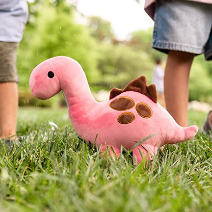  BHALOOZ Pink Cute Soft Dinosaur Stuffed Animal Plush Toy - Pillow Plushies For Children, Kids, Girls, Boys - Cuddly Kawaii Dino For Christmas, Birthdays, Party - ARLO
