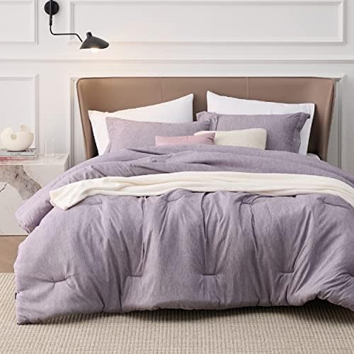  Bedsure Queen Comforter Set - Grey Comforter Queen Size, Soft Bedding For All Season, 3 Pieces Cationic Dyeing Bedding Set With 1 Comforter And 2 Pillow Shams
