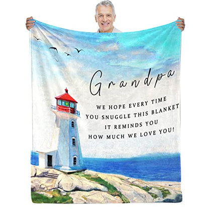  To My Grandpa Blankets From Grandkids Birthday Gifts For Grandpa From Granddaughter Blankets And Throws Ultra Soft Quilt Flannel Fleece Bed Blankets 50" 60"