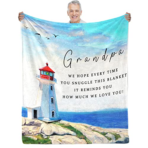  To My Grandpa Blankets From Grandkids Birthday Gifts For Grandpa From Granddaughter Blankets And Throws Ultra Soft Quilt Flannel Fleece Bed Blankets 50" 60"