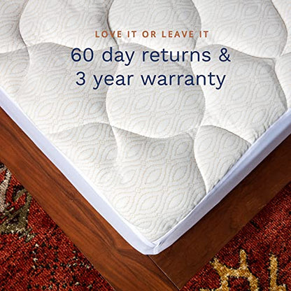  Copper Mattress Topper Pad Queen - Extra Plush Pillowtop - 18” Deep Pockets