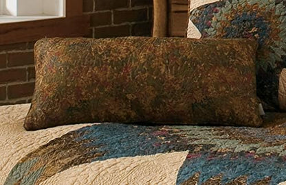  Donna Sharp Pillow Sham - Forest Star Lodge Decorative Pillow Cover With Star Shape Patchwork - Standard
