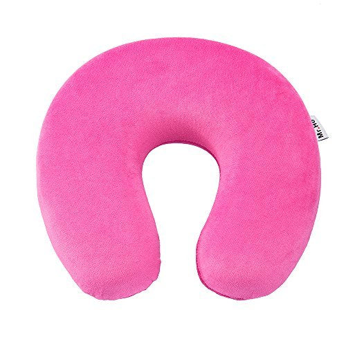 Mr.Ho U Shaped Memory Foam Pillow Neck Head Cushion Pillow Support Rest Outdoors Car Office Home Travel Pillow Cushion(Pink)