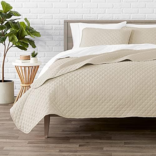  Premium 2 Piece Quilt Set - Twin/Twin Extra Long Size - Coverlet Set - Diamond Stitched Bedspread - Ultra-Soft Luxurious Lightweight All Season Bedspread (Twin/Twin XL, White)