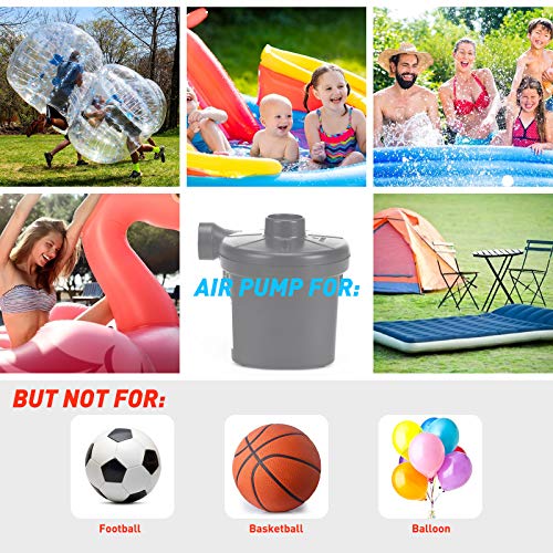  Electric Pump, PULIDIKI Air Pump For Inflatables Air Mattress Pump With 3 Nozzles Inflator/Deflator Portable Quick Air Pump For Camping Inflatables, Air Mattress Bed, Air Sofa, Pool Toys AC/DC (50W)