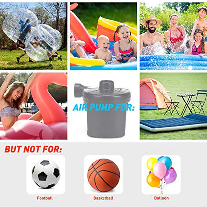  Electric Pump, PULIDIKI Air Pump For Inflatables Air Mattress Pump With 3 Nozzles Inflator/Deflator Portable Quick Air Pump For Camping Inflatables, Air Mattress Bed, Air Sofa, Pool Toys AC/DC (50W)