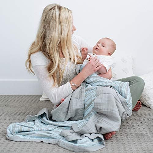  GRACED SOFT LUXURIES Softest Gentle Large Muslin Quilt, 47" X 47" Muslin Baby Receiving Blanket (Pastel Floral)