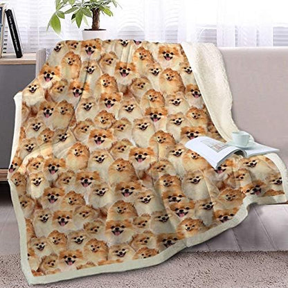 BlessLiving Shetland Sheepdog Blanket Fuzzy Dog Blanket For Kids Adults Puppy Lovey Fleece Blanket Shetland Sheepdog Pattern Sherpa Throw Blanket Shetland Sheepdog Gifts For Women (50 X 60 Inches)