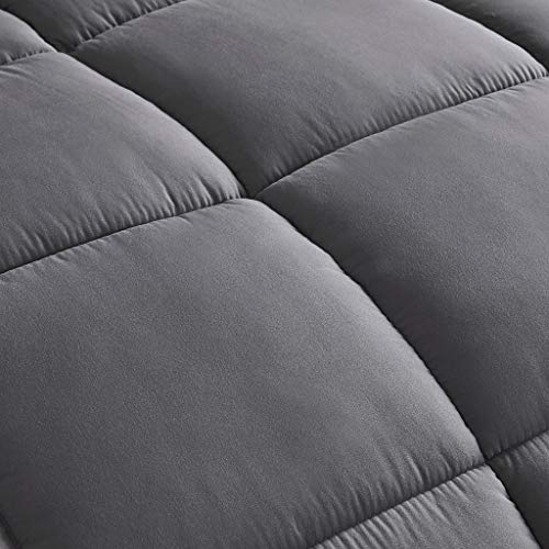 Chezmoi Collection 3-Piece Down Alternative Comforter Set (Queen, Gray)