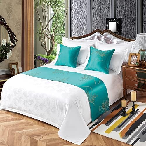  QFWMCW Bed Runners Scarves And Matching Pillows Hotel Satin Bed Cover Decoration Bed Scarf For Foot Of Bed King Bedspreads Coverlets Bed Throws For Foot Of Bed Queen Size