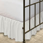 Scala Plit Corner Ruffle Bed Skirt Solid White 600 TC Egyptian Cotton Full (54" W X 75" L) With 23" Drop Length.