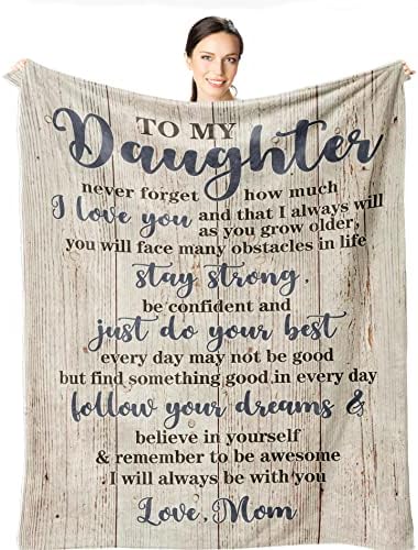  Mom Gifts From Daughters - To My Mom Blanket 60"x50" - Gifts For Mom From Daughter - Mothers Day Blanket Gifts For Mom - Best Mom Ever Gifts - Valentine Birthday Gift Ideas