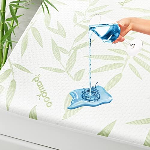  2 Pack Twin Size Premium Waterproof Mattress Protector, Soft Breathable Mattress Pad Cover, Noiseless Waterproof Bed Cover - Stretch To 21" Fitted Deep Pocket Mattress Protection Cover