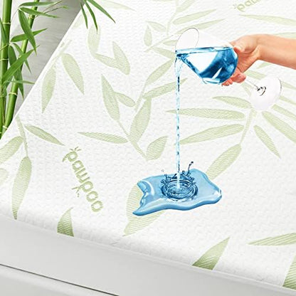  2 Pack Twin Size Premium Waterproof Mattress Protector, Soft Breathable Mattress Pad Cover, Noiseless Waterproof Bed Cover - Stretch To 21" Fitted Deep Pocket Mattress Protection Cover