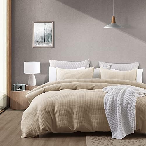  TILLYOU White Fluffy Duvet Cover Queen Set, Ultra Soft Shaggy Comforter Set Milk Crystal Velvet Bedding Faux Fur Plush Fuzzy Comforter Cover, 3 Pieces (1 Duvet Cover + 2 Pillow Shams)