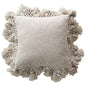  Square Crochet & Tassels Cream Cotton Slub Pillow, 1 Count (Pack Of 1)