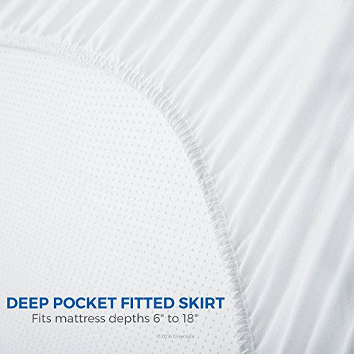  Plush Quilted Mattress Pad-Breathable Mattress Cover With Deep Pockets Stretches Up To 18 Inches