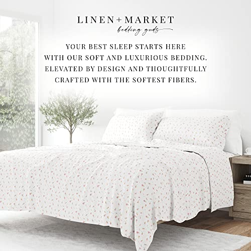  4 Piece Twin Bedding Sheet Set (Pink Floral) - Sleep Better Than Ever With These Ultra-Soft & Cooling Bed Sheets For Your Twin Size Bed - Deep Pocket Fits 16" Mattress