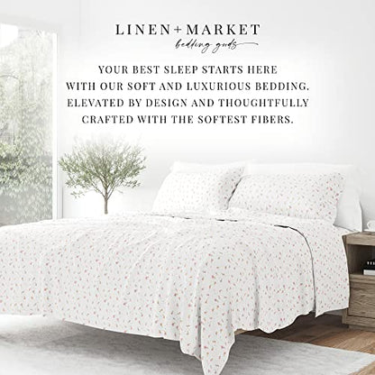  4 Piece Twin Bedding Sheet Set (Pink Floral) - Sleep Better Than Ever With These Ultra-Soft & Cooling Bed Sheets For Your Twin Size Bed - Deep Pocket Fits 16" Mattress