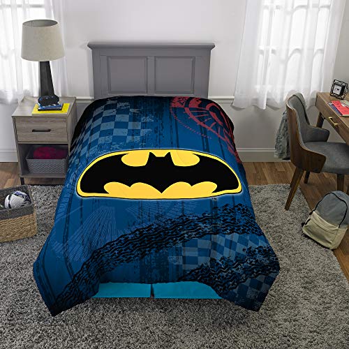  Kids Bedding Super Soft Reversible Comforter, Twin/Full, Batman