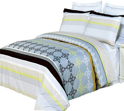  Luxury 3PC Safari King/Cal King Duvet Cover Set 100Percent Cotton 300 Thread Count