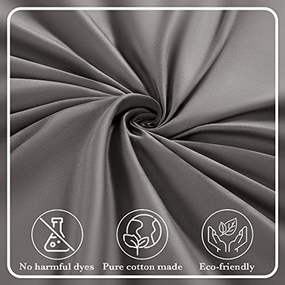  LIANLAM 1000 Thread Count Cotton King Size Sheets - 4 Piece, Luxury Egyptian 100% Cotton Bed Sheets Set, Smooth And Wrinkle, 16-Inch Deep Pocket(Dark Grey,King