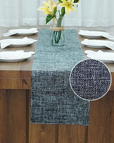  Arfair Dessin 13x48 Inch 4Ft Burlap Jute Textured Polyester High Density 650 GSM Fabric Table Runner Dresser Dining Wedding Party Fall Decorations : Natural