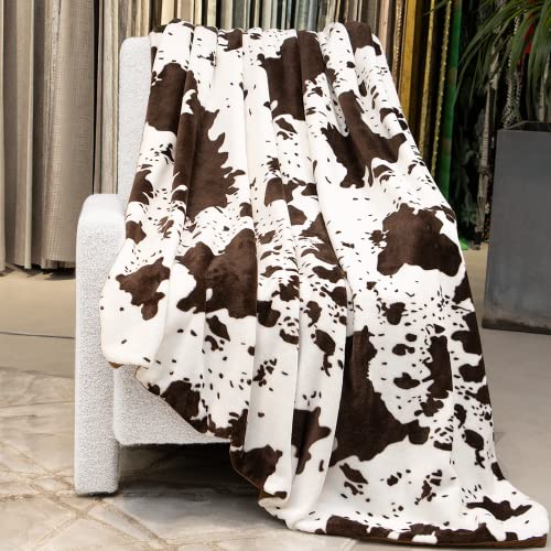  Fleece Blanket Cow Print Soft Throw Blanket Lightweight Throw Blanket