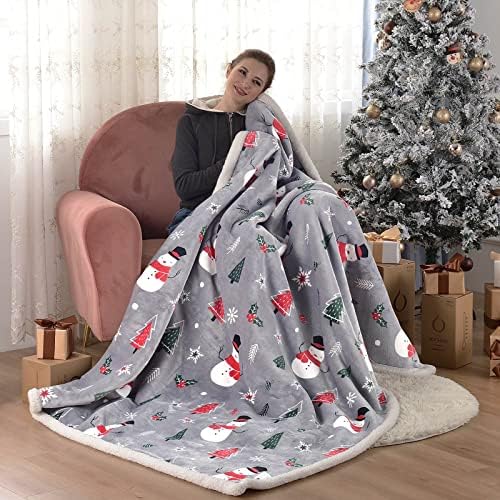  Sherpa Fleece Throw Blanket, Fuzzy Warm Super Soft Reversible Stripe Geometric Pattern Plush Blanket For Bed, Sofa And Couch, 50 X 60 Inches, Red/Blue
