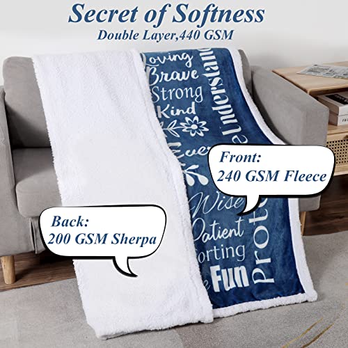 Home I Love You Mom Blanket – Meaningful Mom Blanket, Mother’s Day Present Ideas, 60x50 (Sherpa, Blue) - Mom Birthday Gifts, Mothers Day Blanket Gifts, Mom Gifts From Daughters