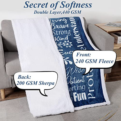  Home I Love You Mom Blanket – Meaningful Mom Blanket, Mother’s Day Present Ideas, 60x50 (Sherpa, Blue) - Mom Birthday Gifts, Mothers Day Blanket Gifts, Mom Gifts From Daughters