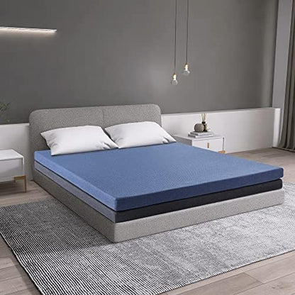  Erdoru 4 Inch Full Size Mattress Topper With Removable Cover,8 Inch Memory Foam Mattress,2-in-1 Combination Mattress Topper In A Box,CertiPUR-US Certified,Grey