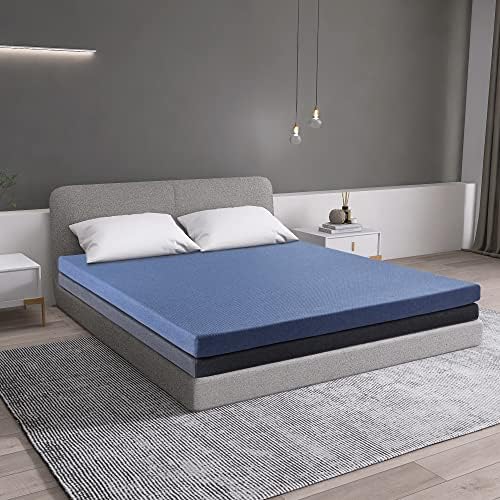  Erdoru 4 Inch Full Size Mattress Topper With Removable Cover,8 Inch Memory Foam Mattress,2-in-1 Combination Mattress Topper In A Box,CertiPUR-US Certified,Grey