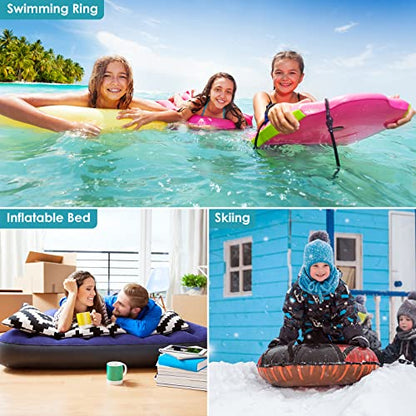  Electric Air Pump, Portable Quick-Fill Air Pump With 3 Nozzles, USB 4000mAh Battery Rechargeable Inflator Deflator Pump For Air Mattress Bed, Swimming Ring, Inflatable Pool Toys