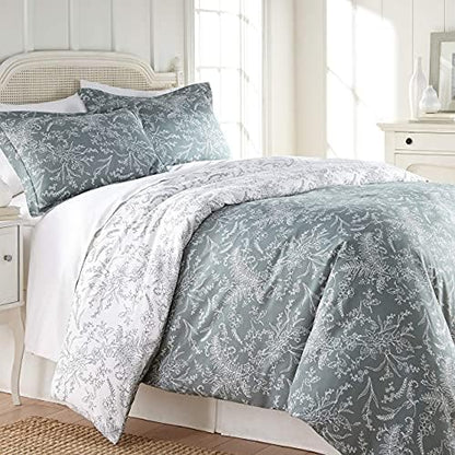  Perfect Paisley Collection - Premium Quality, Soft, Wrinkle, Fade, & Stain Resistant, Easy Care, Oversized Duvet Cover Set, King/California King, Blue