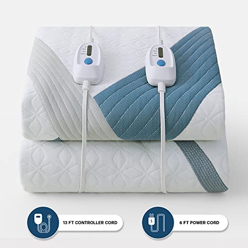  Otcozy Heated Mattress Pad Queen Size Dual Control - Electric Mattress Pad Fit Up To 15‘’with 4 Heat Seatings & 10 Hour Auto Off ETL Certified Machine Washable