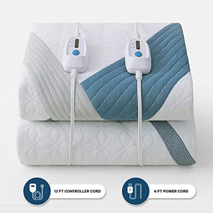  Otcozy Heated Mattress Pad Queen Size Dual Control - Electric Mattress Pad Fit Up To 15‘’with 4 Heat Seatings & 10 Hour Auto Off ETL Certified Machine Washable
