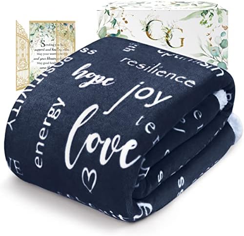  T Well Soon Gifts For Men Women Throw Blanket, Inspirational Gift Blankets For Women, Sympathy Gifts Care Hug Healing Blanket, Breast Cancer Gifts For Women Patients, Chemo Care Package - Pink