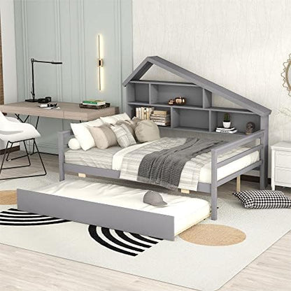  Merax Full Size Daybed, Wood Full Daybed Frame With Headboard, Full Size Sofa Bed, Perfect For Lounging, Sleeping Or Entertaining Guests, Espresso