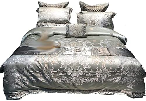  WALNUT Jacquard Four-Piece Bed Sheet Bedding Green (Color : D, Size : 220 * 240cm)