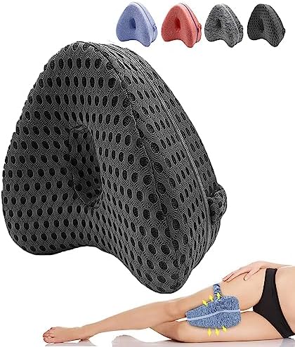  YiYLunneo Smoothspine Alignment Pillow - Relieve Hip Pain & Sciatica, Smooth Spine Alignment Pillow, Smoothspine Improved Leg Pillow For Sleeping Side Sleeper (Grey, 1PCS)