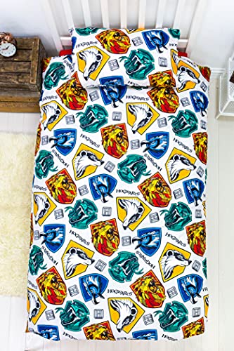 Harry Potter Reversible Grid Duvet Set (Twin) (Multicolored)