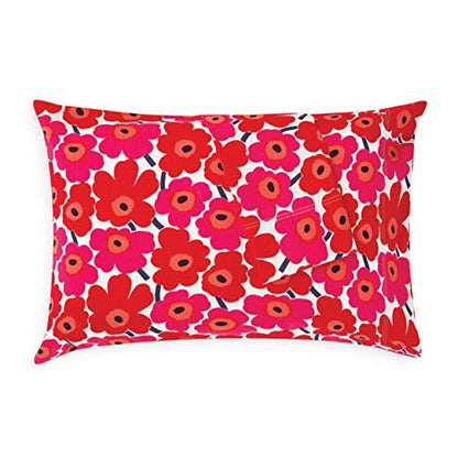  Marimekko - Pillowcase Set, Cotton Percale Bedding, Smooth & Cool Home Decor (Mini Unikko Red, Standard)