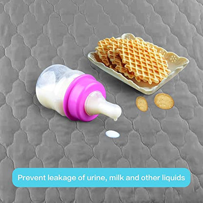  Waterproof Crib Mattress Protector, Breathable Crib Mattress Pad For Baby & Toddler, Quilted Crib Mattress Cover, 52 X 28 X 8 Inch, Grey