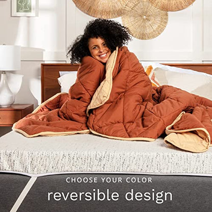  All Seasons Twin/Twin XL Down Alternative Reversible Comforter - Breathable Extra Long Premium Soft Microfiber - Gray Duvet Cover Insert