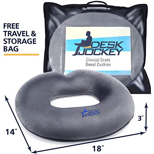  Donut Pillow - Clinical Therapeutic Grade Seat Cushion - Round Ring Butt Pillow For Hemorrhoids, Coccyx, Tailbone Pain